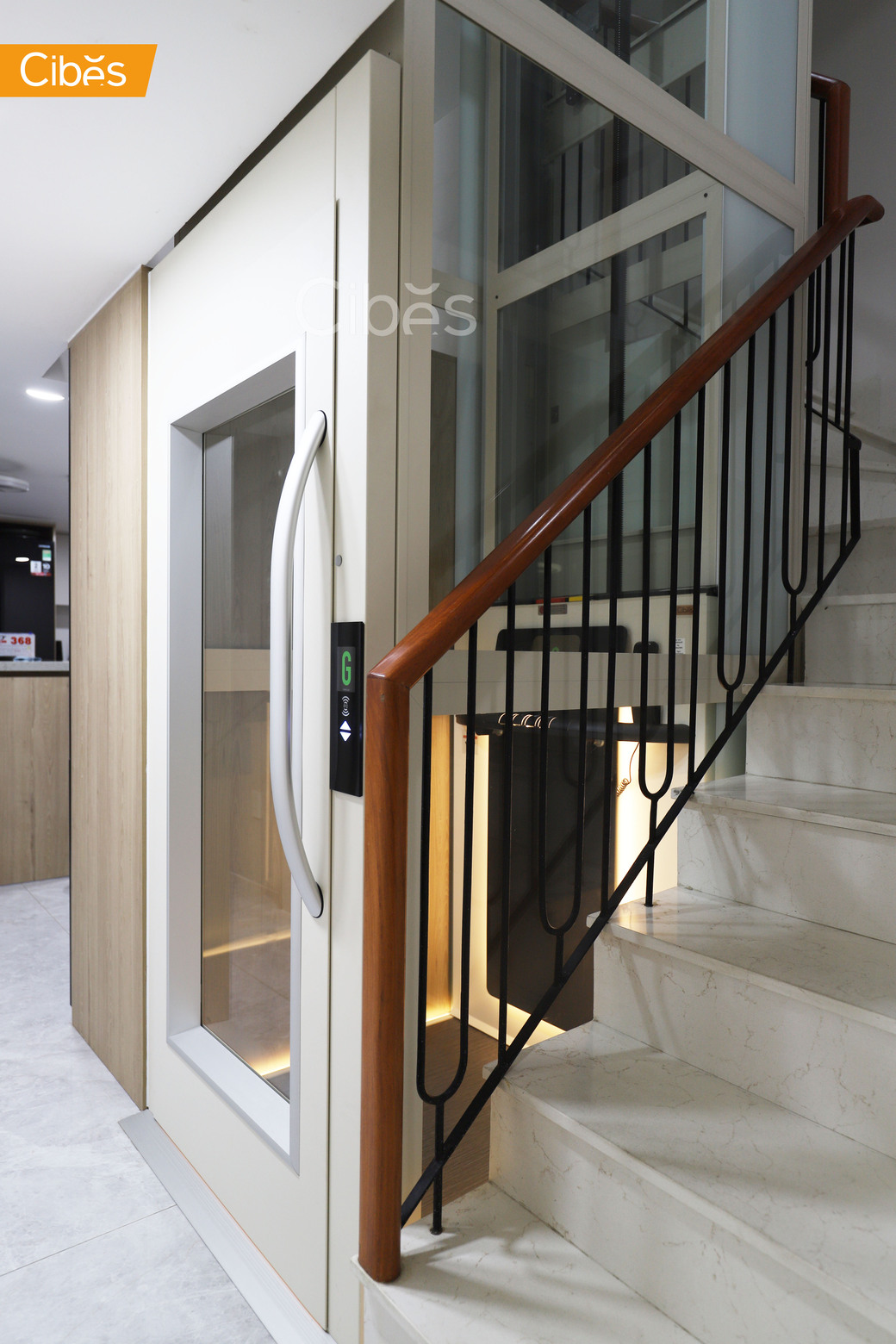 Quận 1, TP HCM - thang máy Cibes Air với màu sắc hài hòa, tinh tế